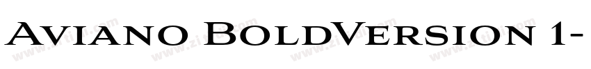 Aviano BoldVersion 1字体转换